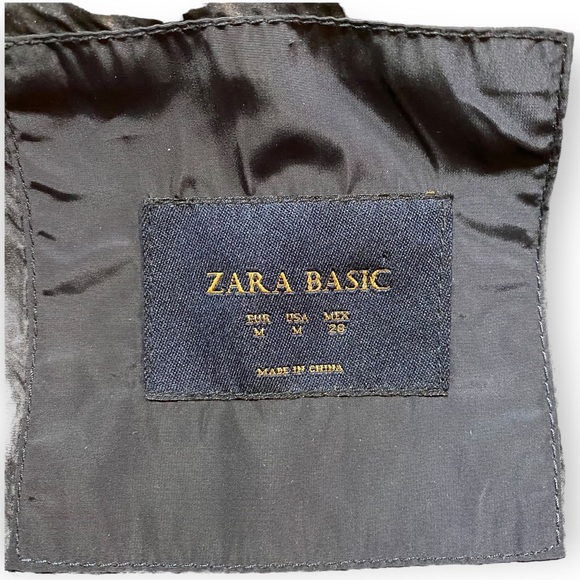 2for$35 NWOT ZARA Blue Puffer Vest with Hood Size Medium - Picture 13 of 16